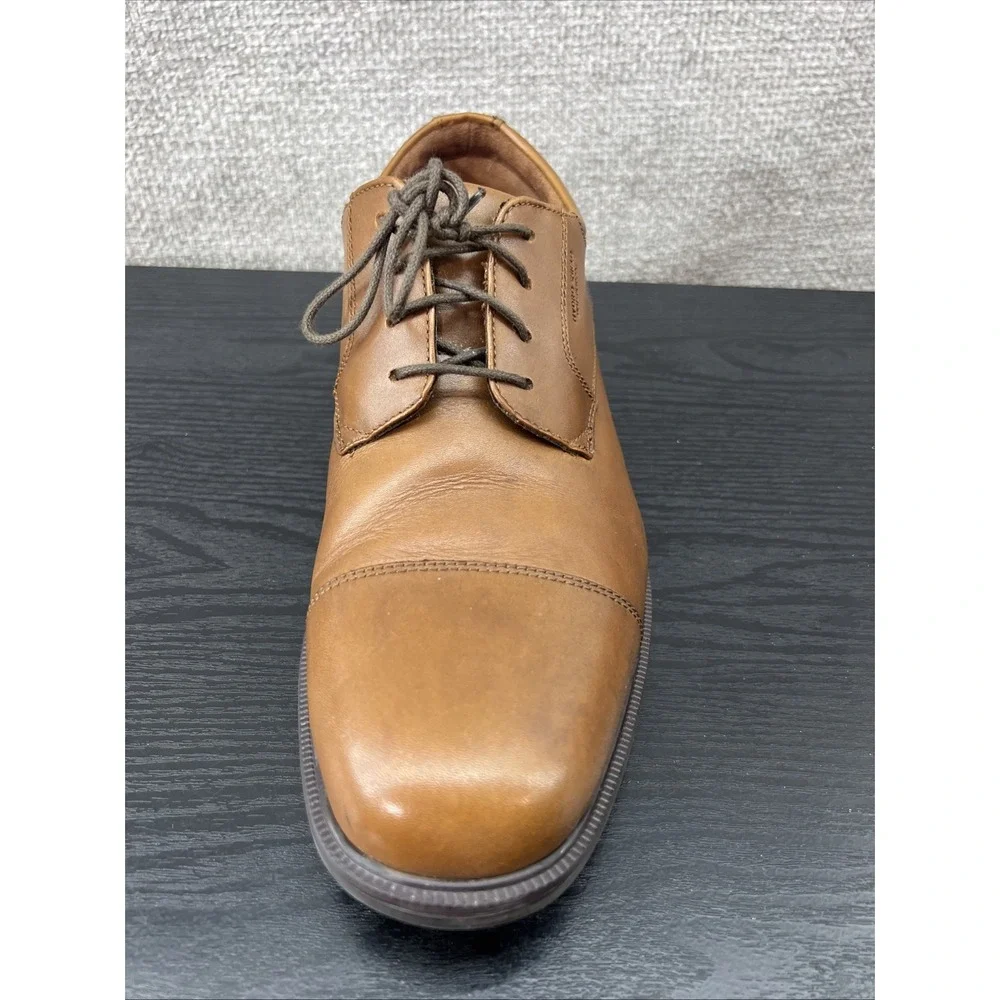 Rockport Men's Hydro Shield Waterproof Cap Toe V814 79‎ Brown Shoes Size 10